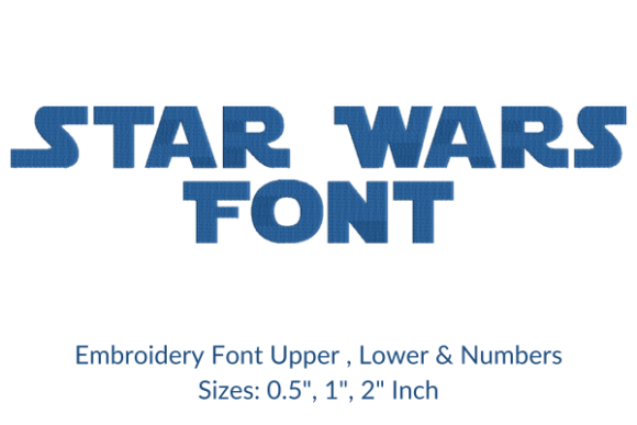 Star Wars Font Embroidery Design